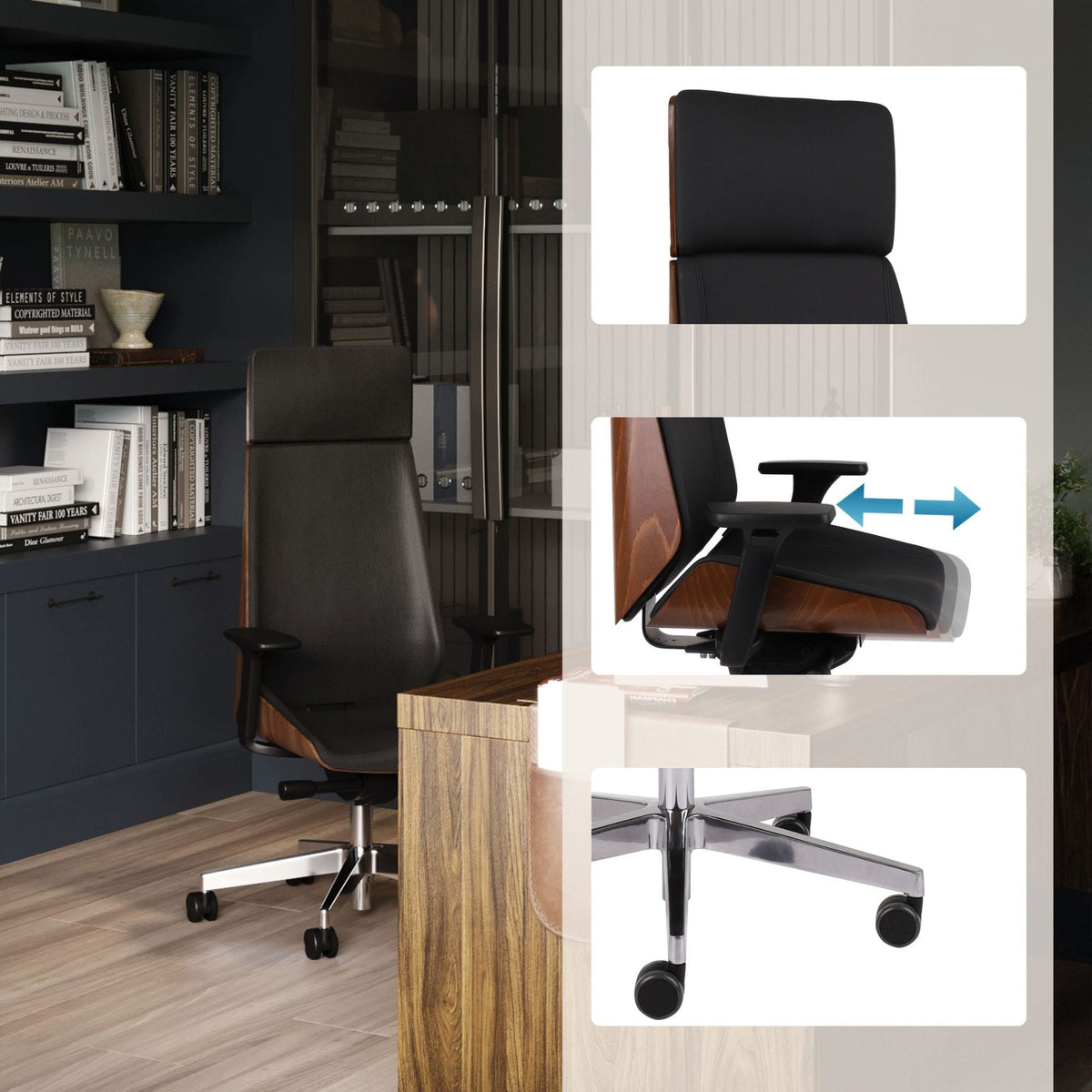 Biroja krēsls MoonWood HD Chrome Valencia