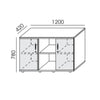 Biroja skapis NUWO COMBI S, 780x1200x420 mm, konfigurējams - Ergostock.lv