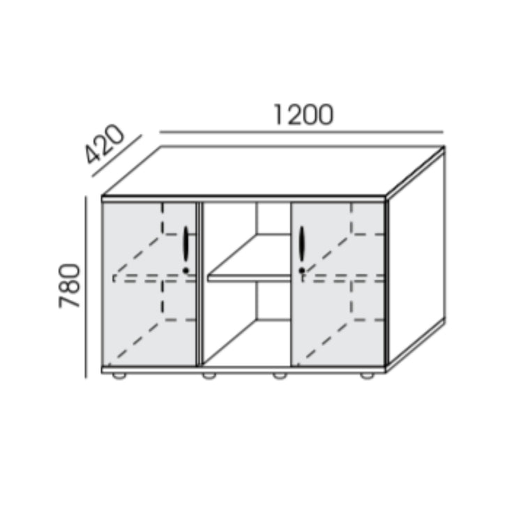 Biroja skapis NUWO COMBI S, 780x1200x420 mm, konfigurējams - Ergostock.lv