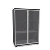 Biroja skapis NUWO GLASS, 3 plaukti, 1140x800x420 mm, konfigurējams - Ergostock.lv