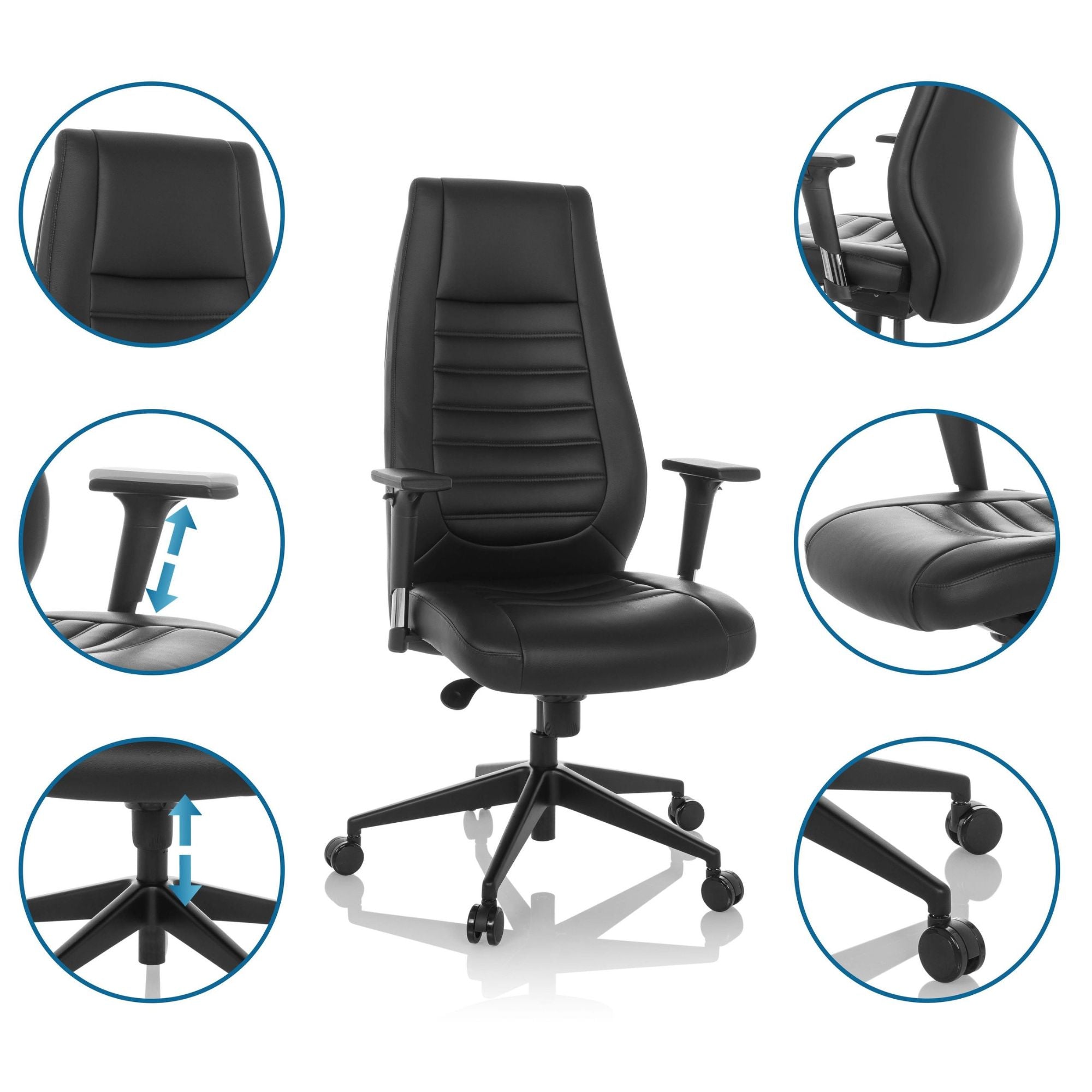 Vadītāju krēsls VITORO Black (līdz 150 kg)