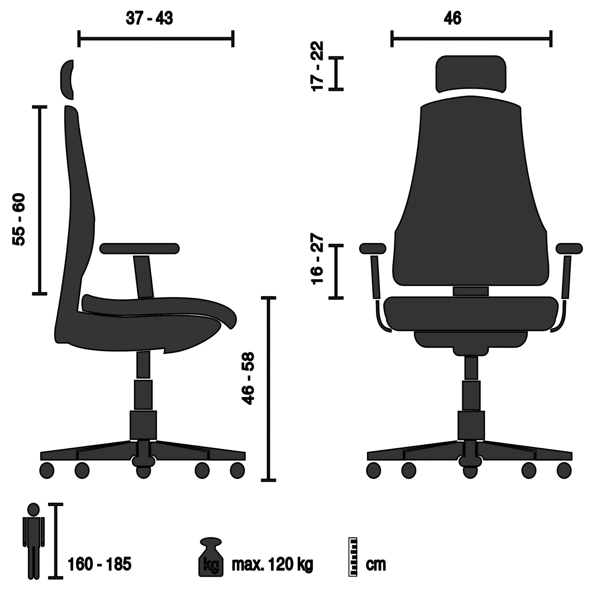 Biuro kėdė Ergohuman ULTRA GEN2 Blue