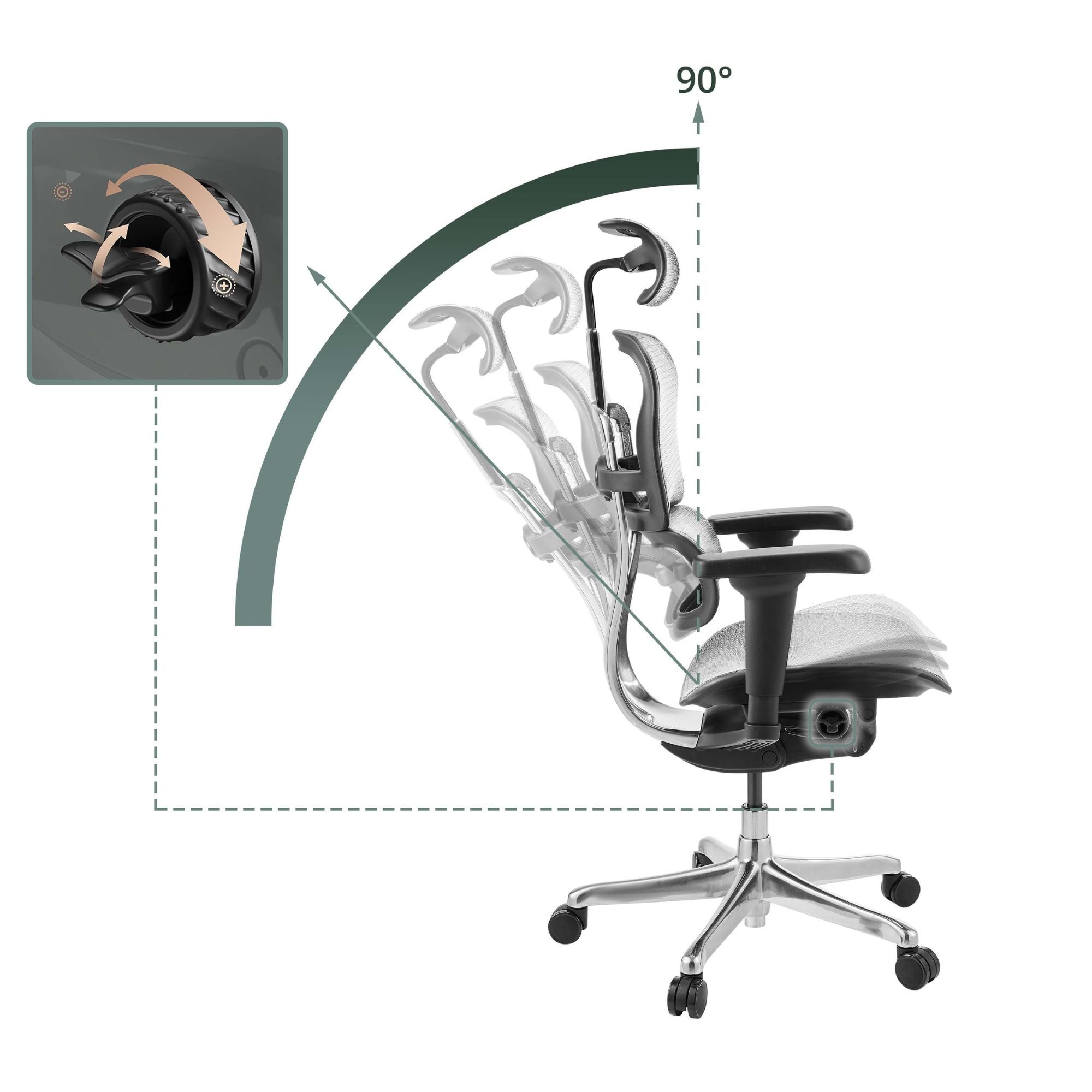 Biuro kėdė Ergohuman ULTRA GEN2 Grey