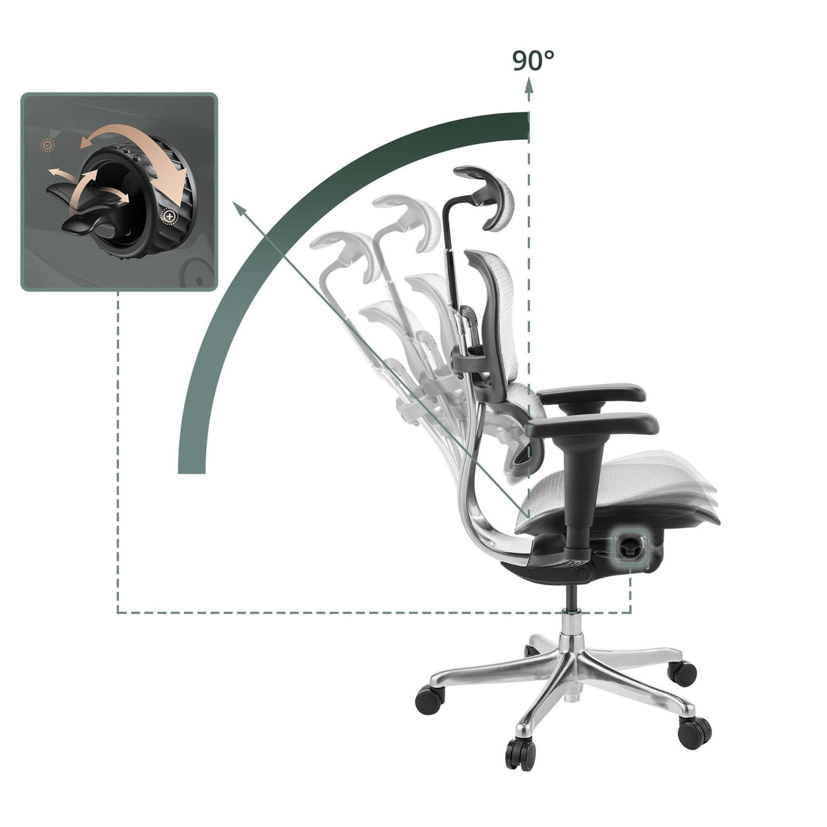 Biuro kėdė Ergohuman ULTRA GEN2 Grey