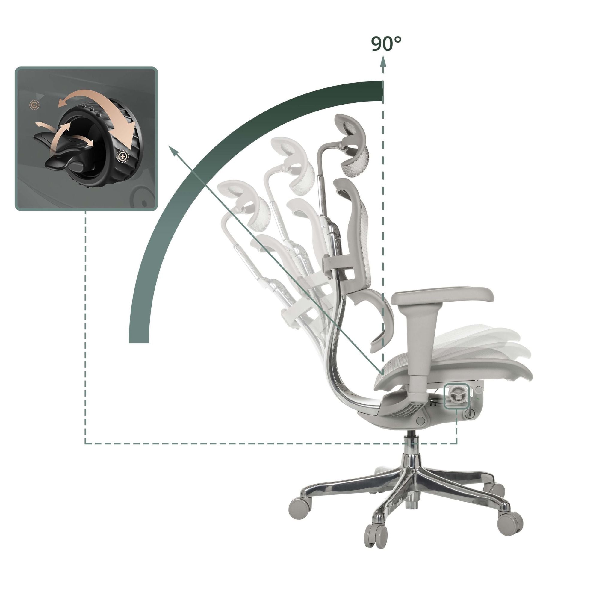 Biuro kėdė Ergohuman ULTRA GS GEN2 Grey
