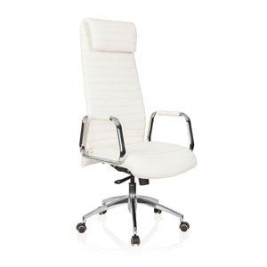 Biuro kėdė ASPERA Nappa Leather Luxus Creme White