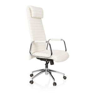 Biuro kėdė ASPERA Nappa Leather Luxus Creme White