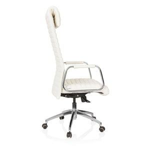 Biuro kėdė ASPERA Nappa Leather Luxus Creme White