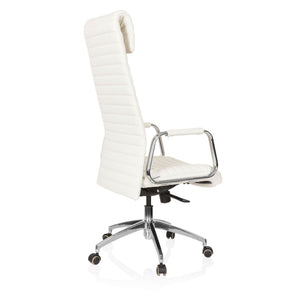 Biuro kėdė ASPERA Nappa Leather Luxus Creme White