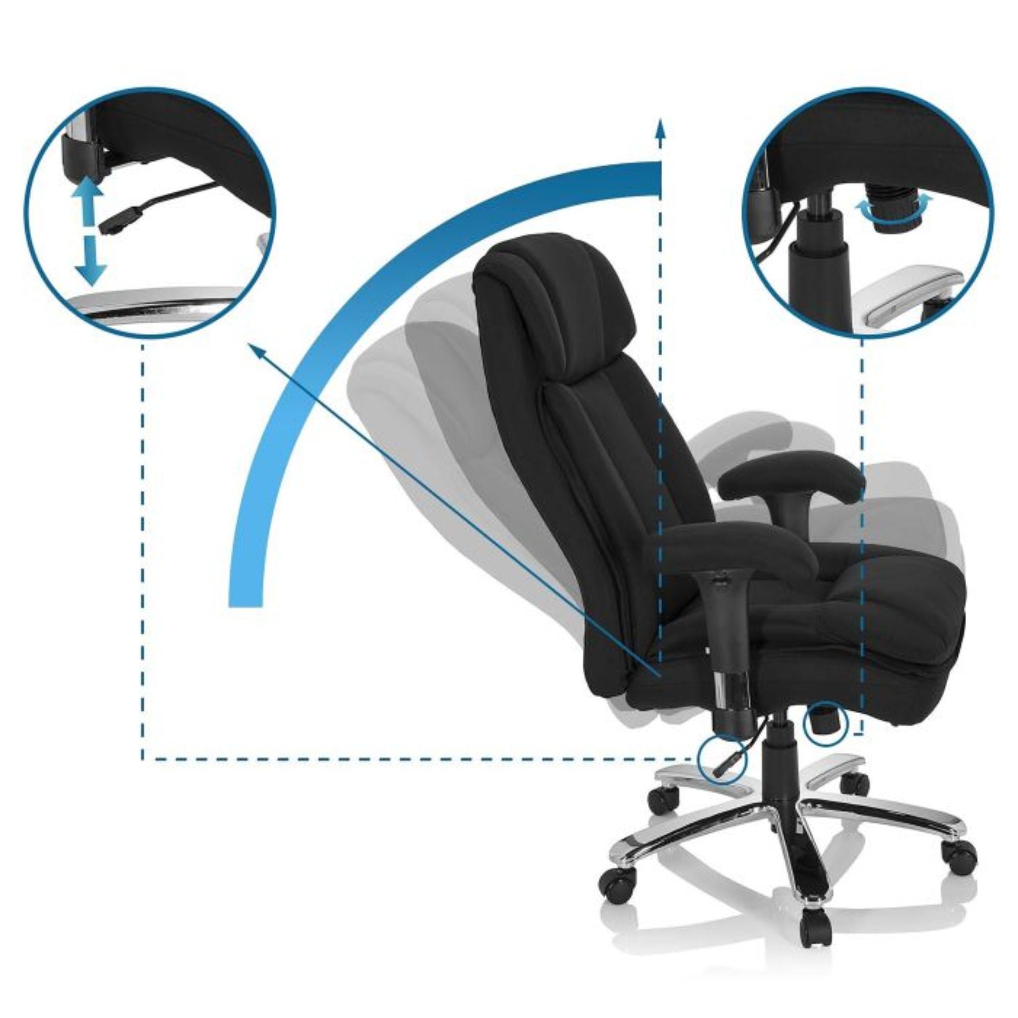 Biuro kėdė BUILDER GEN2 II XXL, juoda (iki 180 kg)