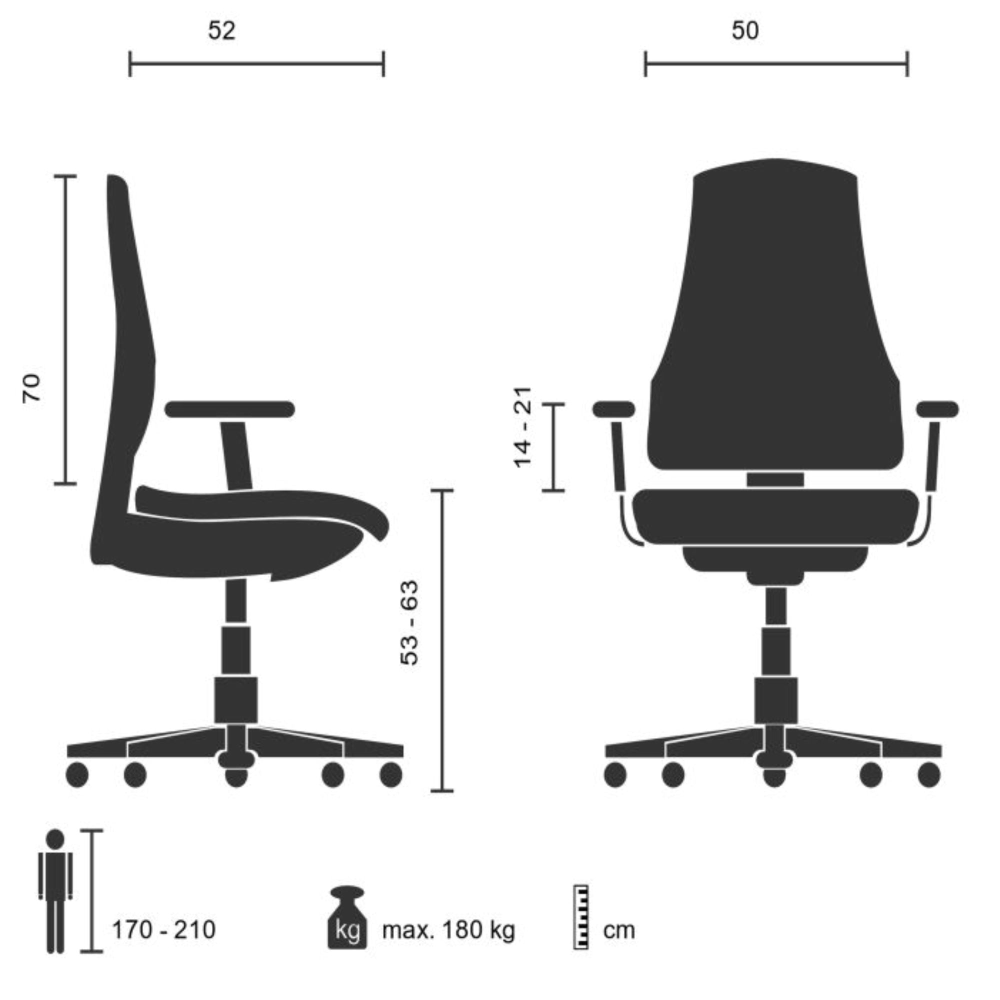 Biuro kėdė BUILDER GEN2 II XXL, juoda (iki 180 kg)