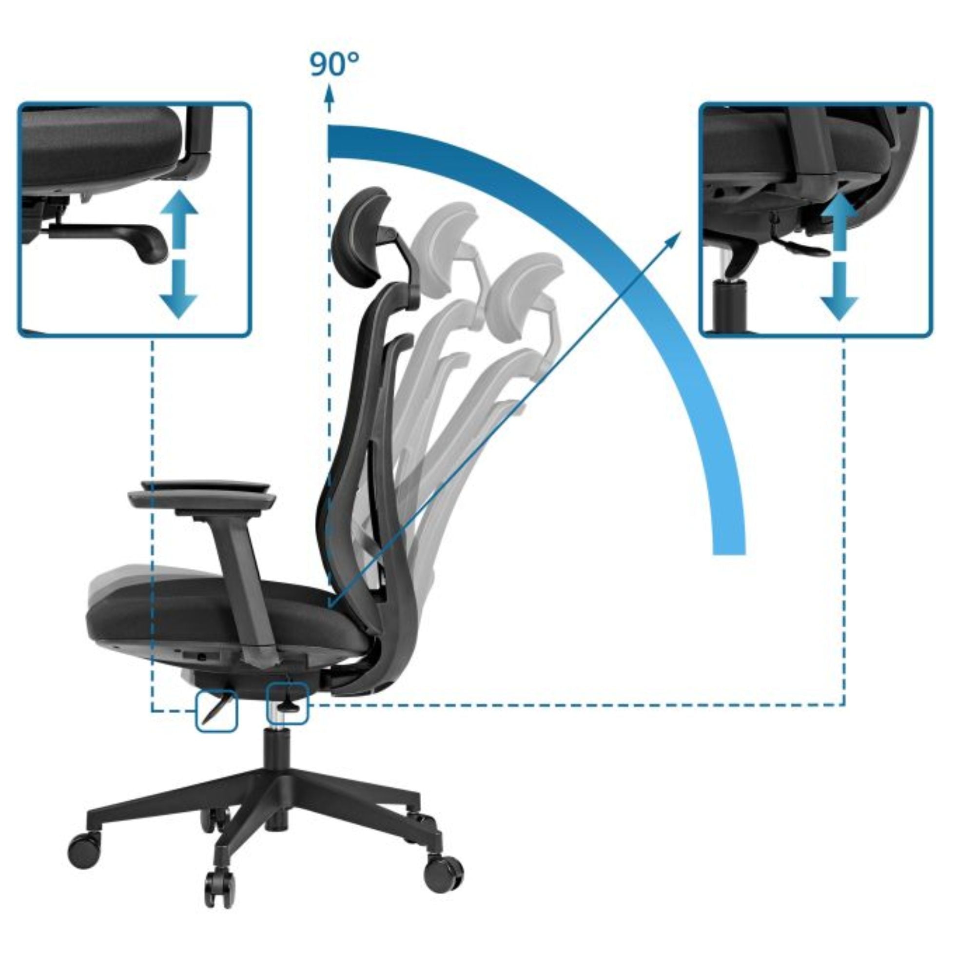 Biuro kėdė VIVADAPT GEN2, juoda