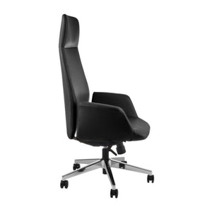 Vadovo kėdė PRETO Executive Leather, juoda