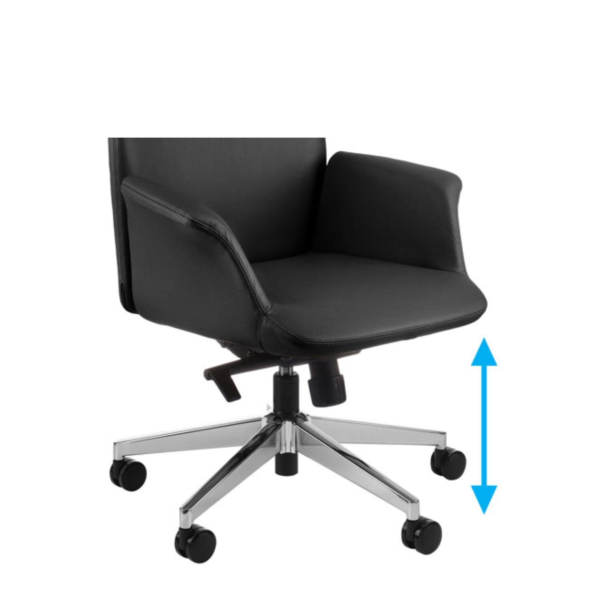 Vadovo kėdė PRETO Executive Leather, juoda