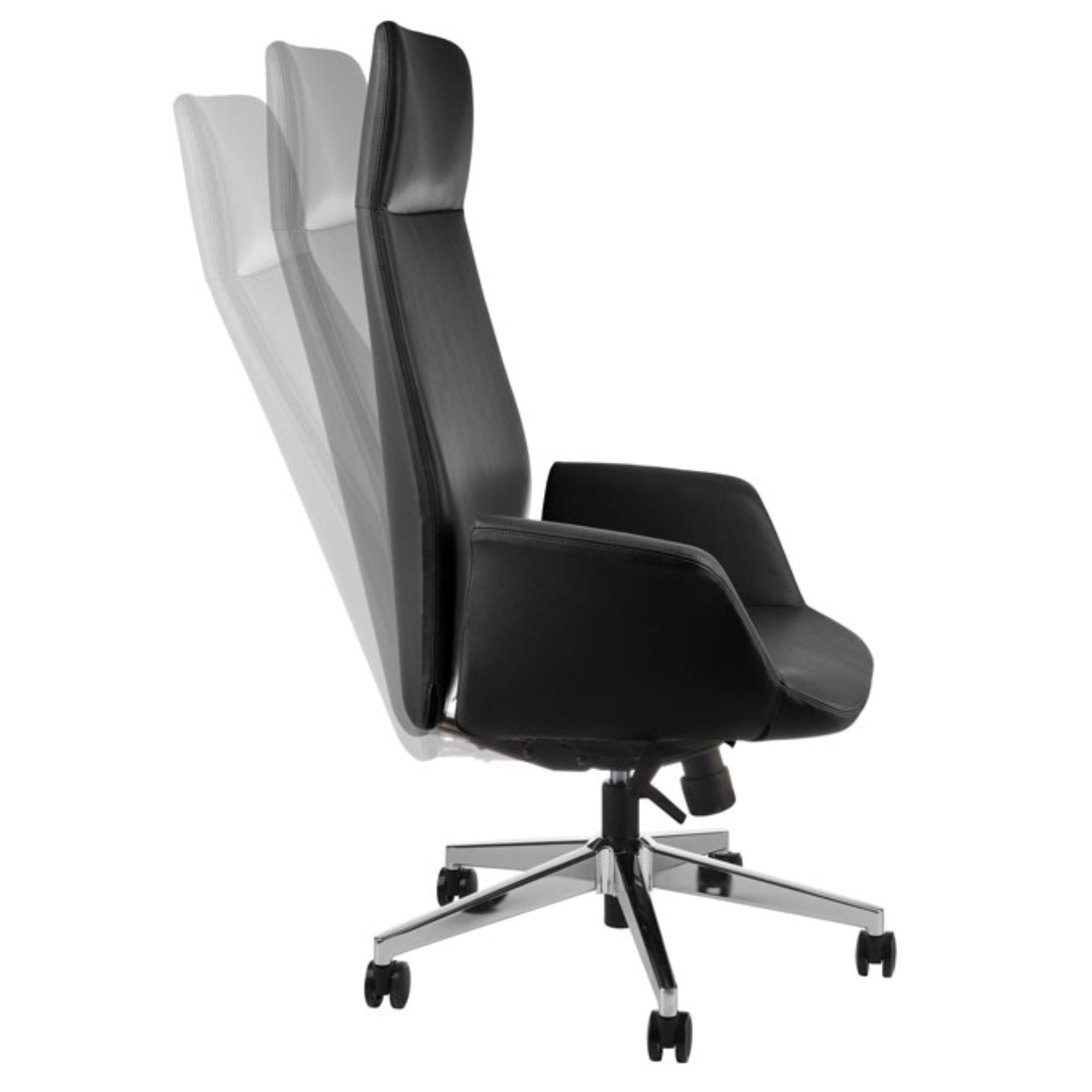Vadovo kėdė PRETO Executive Leather, juoda