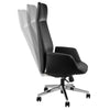Vadovo kėdė PRETO Executive Leather, juoda