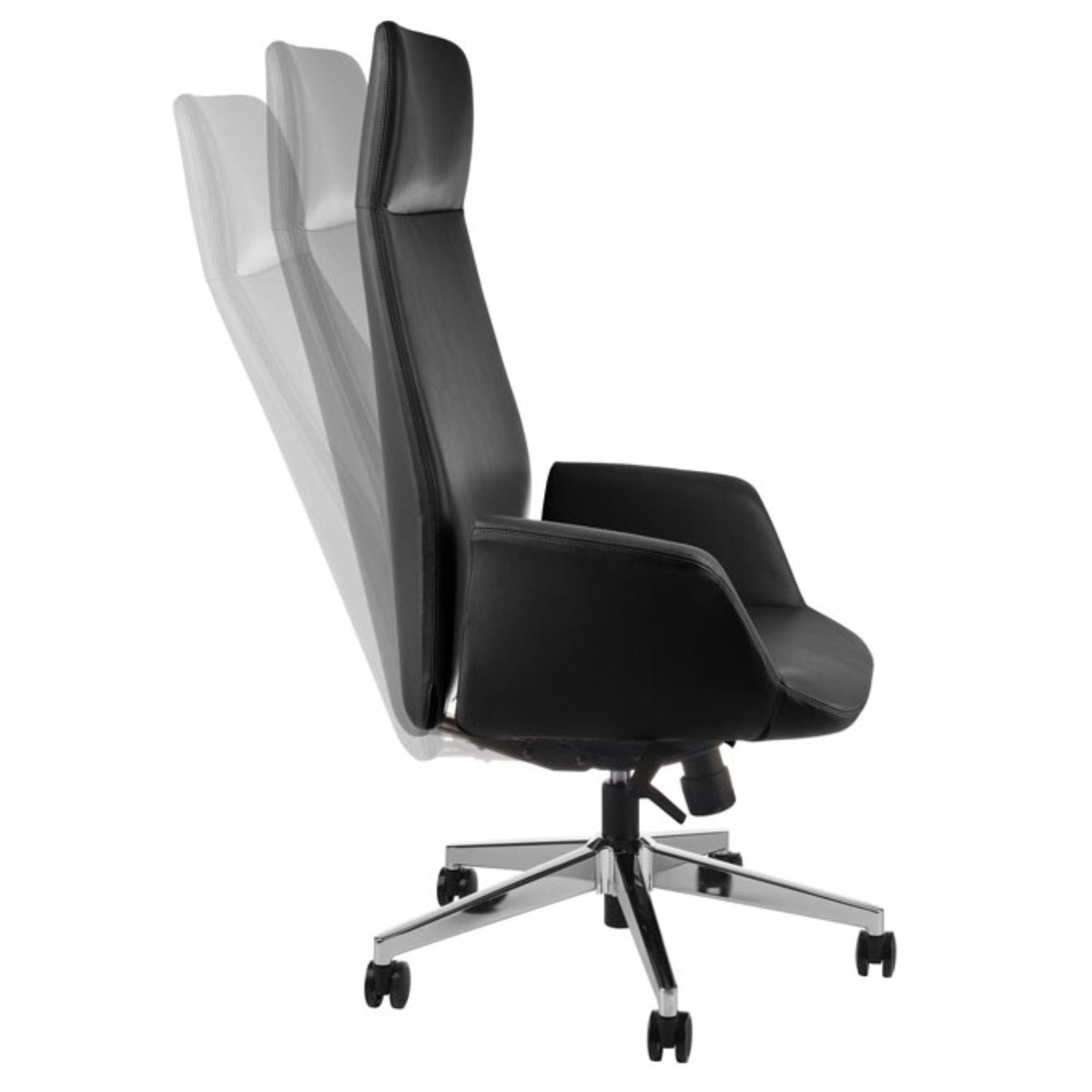 Vadovo kėdė PRETO Executive Leather, juoda