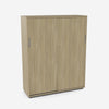 Biroja skapis NUWO ar bīdāmām durvīm, 4 plaukti, 1500x1200x420 mm, konfigurējams - Ergostock.lv