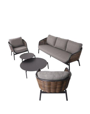 Lauko baldų komplektas Snapty Garden Borneo, sofa, 2 foteliai ir 2 staliukai