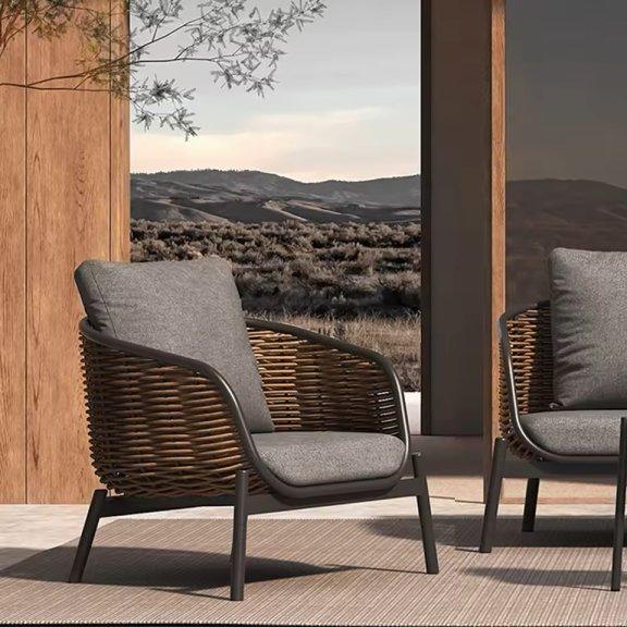 Lauko baldų komplektas Snapty Garden Borneo, sofa, 2 foteliai ir 2 staliukai