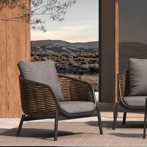Lauko baldų komplektas Snapty Garden Borneo, sofa, 2 foteliai ir 2 staliukai