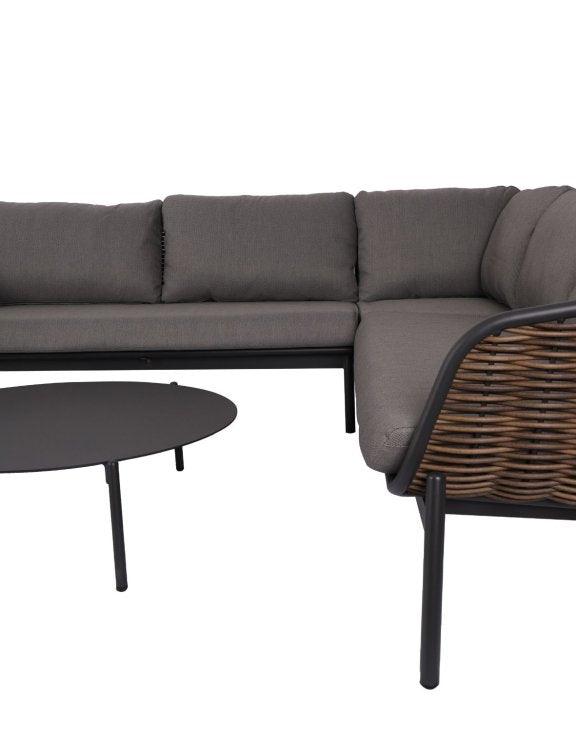Lauko baldų komplektas Snapty Garden Borneo, kampinė sofa, krėslas ir 2 staliukai
