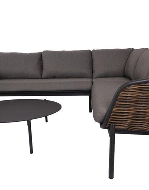 Lauko baldų komplektas Snapty Garden Borneo, kampinė sofa, krėslas ir 2 staliukai