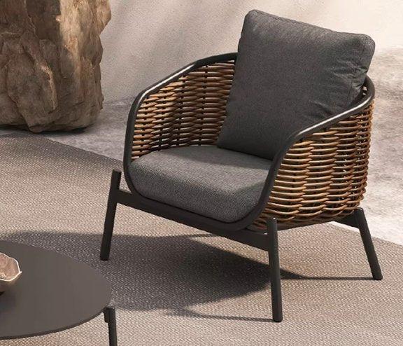 Lauko baldų komplektas Snapty Garden Borneo, kampinė sofa, krėslas ir 2 staliukai