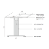Kampinis biuro stalas ARETH CORNER, 160 x 120 cm