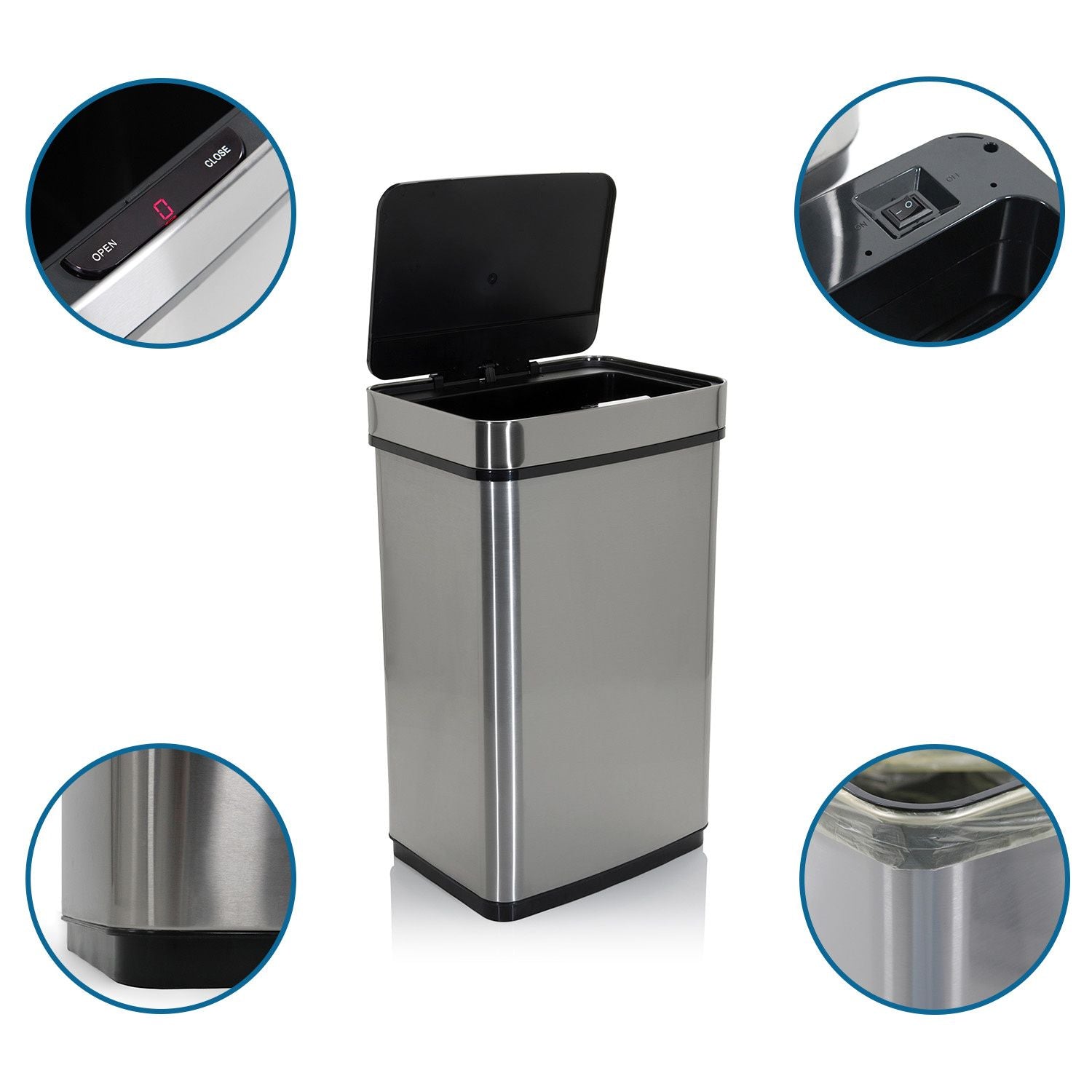 Šiukšliadėžė CLEAN 60 L su jutikliu