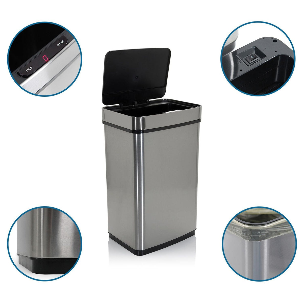 Šiukšliadėžė CLEAN 60 L su jutikliu