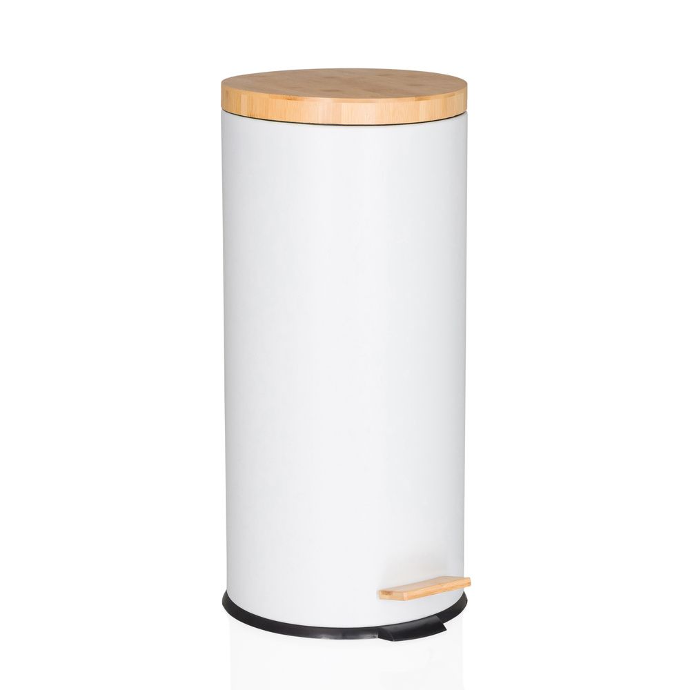 Šiukšliadėžė CLEAN BAMBOO White 30 L