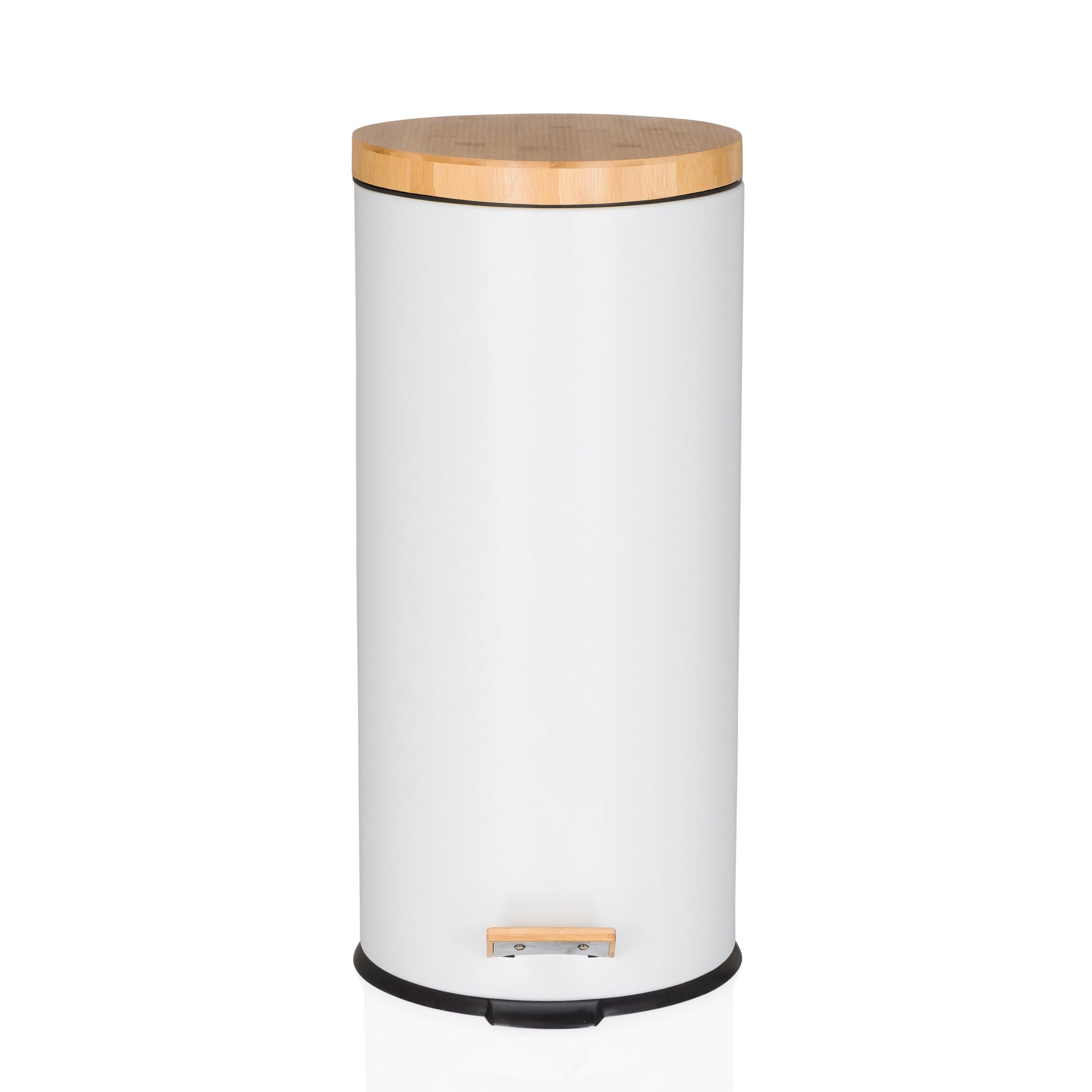 Šiukšliadėžė CLEAN BAMBOO White 30 L