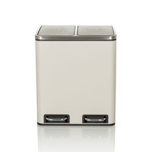Šiukšlių dėžė CLEAN Beige 2 x 15 L