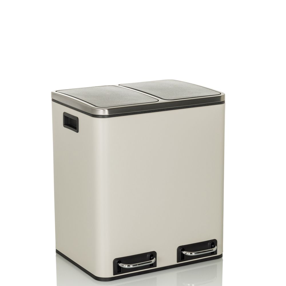 Šiukšlių dėžė CLEAN Beige 2 x 15 L