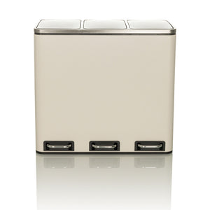 Atliekų šiukšliadėžė CLEAN PRO Beige, 3 x 18 L