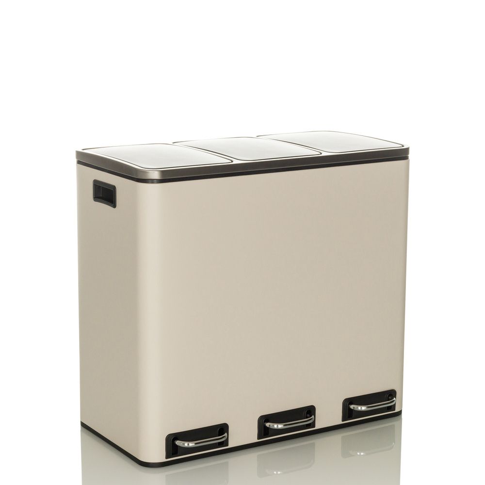 Atliekų šiukšliadėžė CLEAN PRO Beige, 3 x 18 L