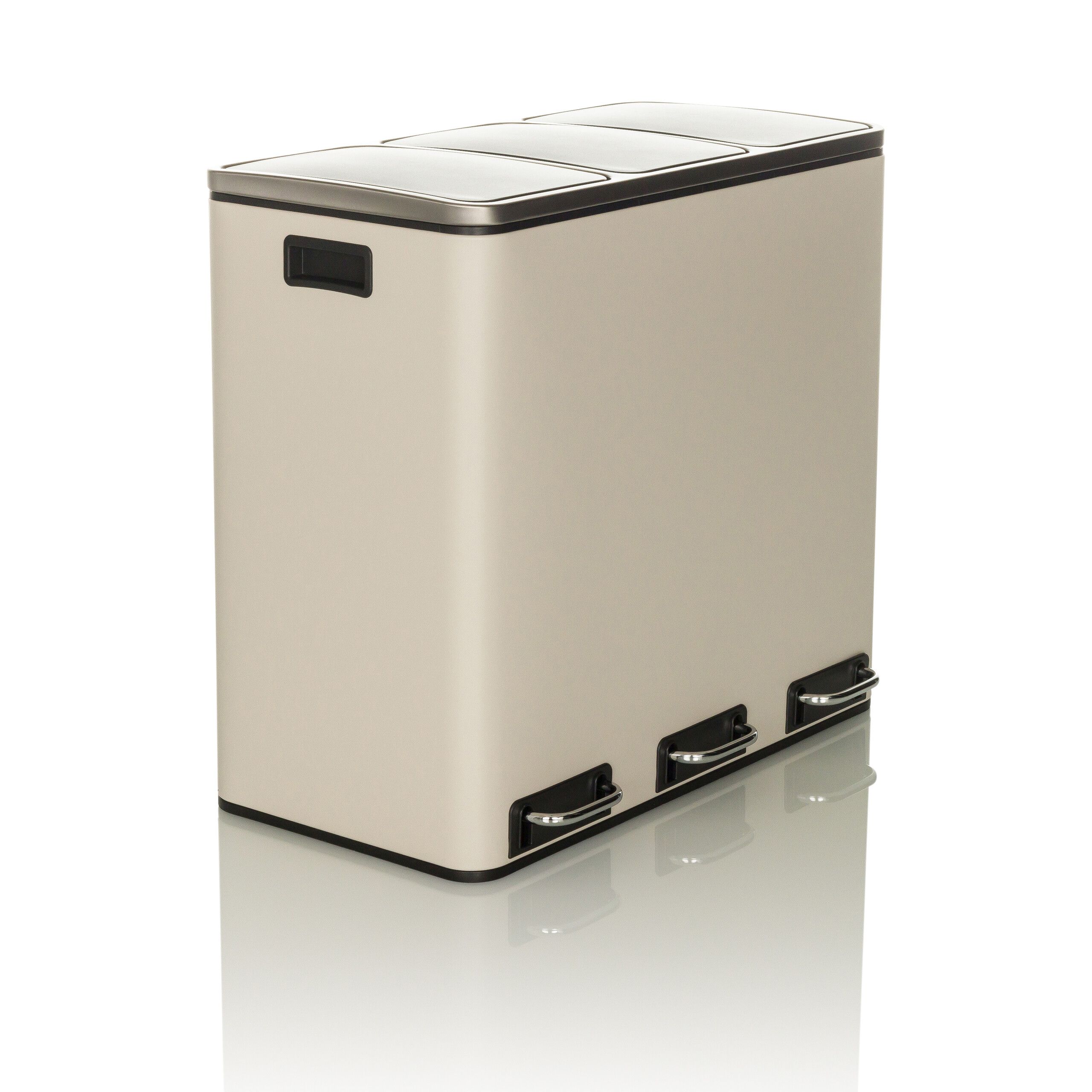 Atliekų šiukšliadėžė CLEAN PRO Beige, 3 x 18 L
