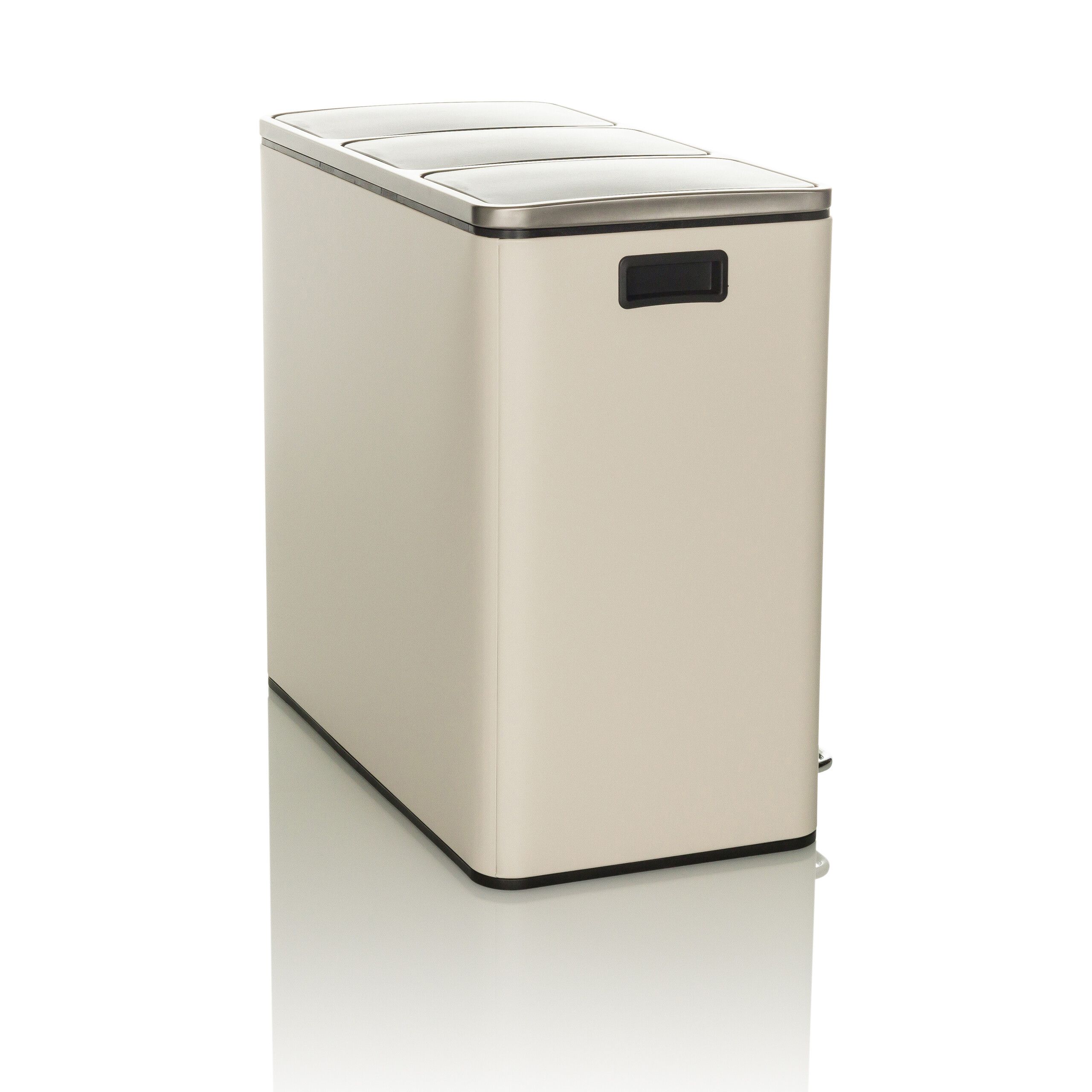 Atliekų šiukšliadėžė CLEAN PRO Beige, 3 x 18 L