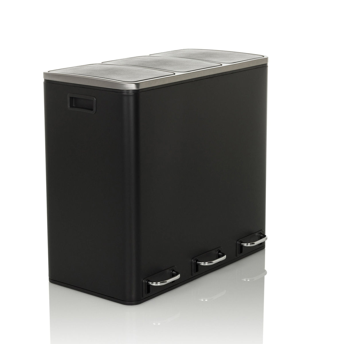 Atliekų rūšiavimo šiukšliadėžė CLEAN PRO Black, 3 x 18 L