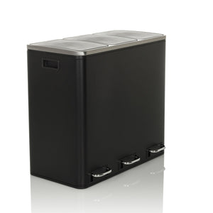 Atliekų rūšiavimo šiukšliadėžė CLEAN PRO Black, 3 x 18 L
