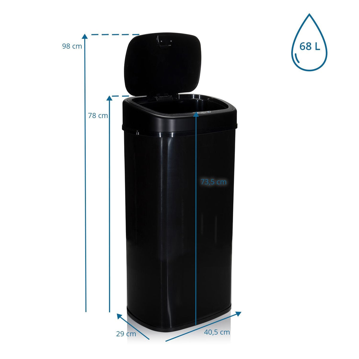 Atliekų šiukšliadėžė CLEAN SENSOR PRO, 68 L