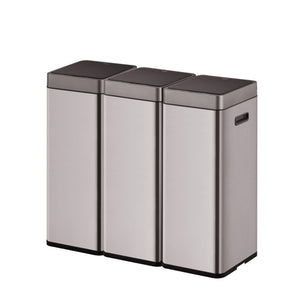 Šiukšliadėžė MIRAGE SLIM 30 L, nerūdijančiojo plieno, su jutikliu
