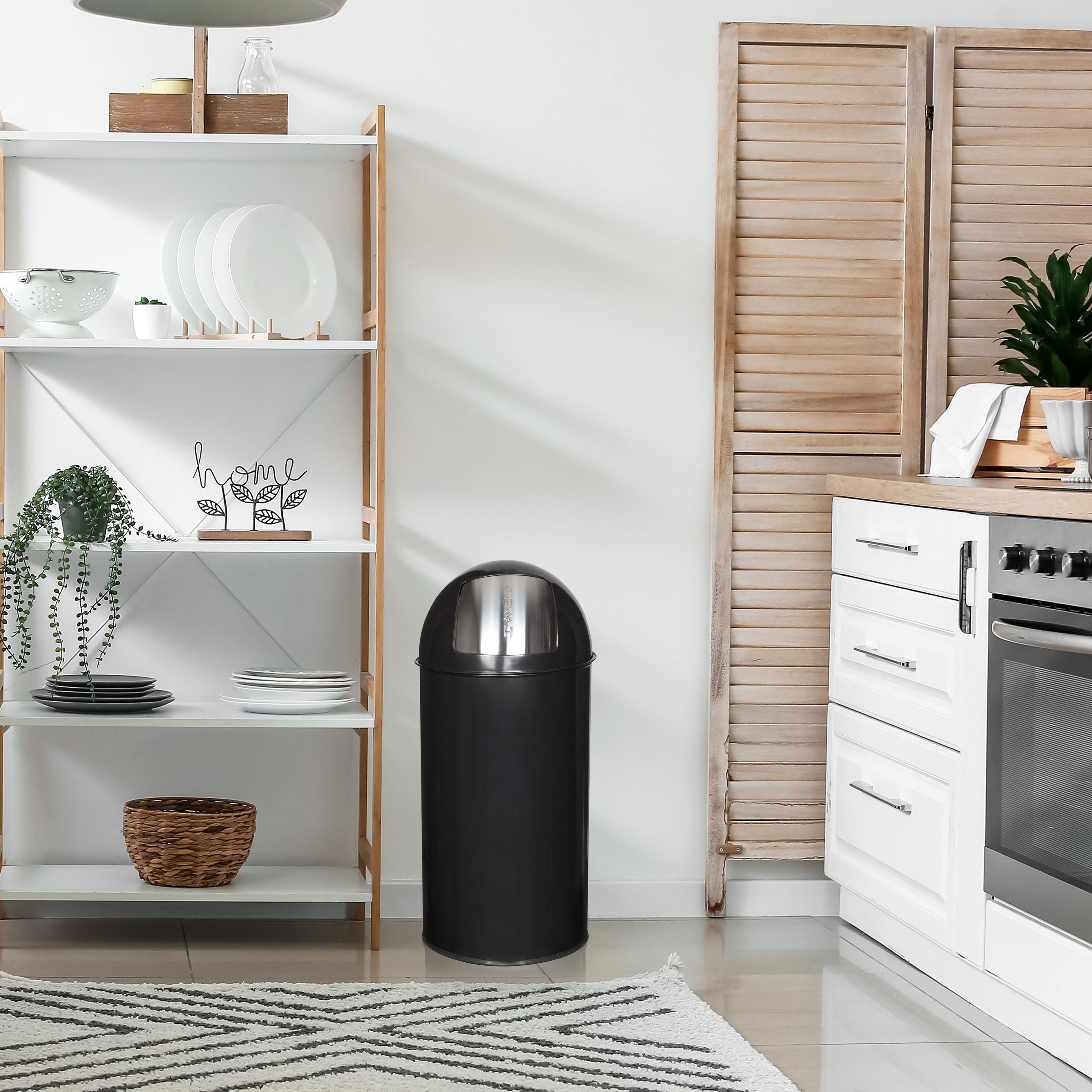Šiukšlių dėžė PUSH Black 35 L