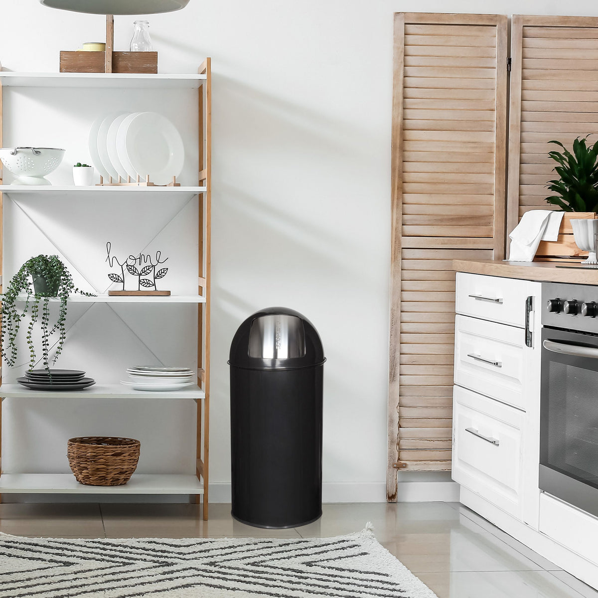 Šiukšlių dėžė PUSH Black 35 L