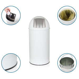 Atliekų šiukšliadėžė PUSH White 35 L