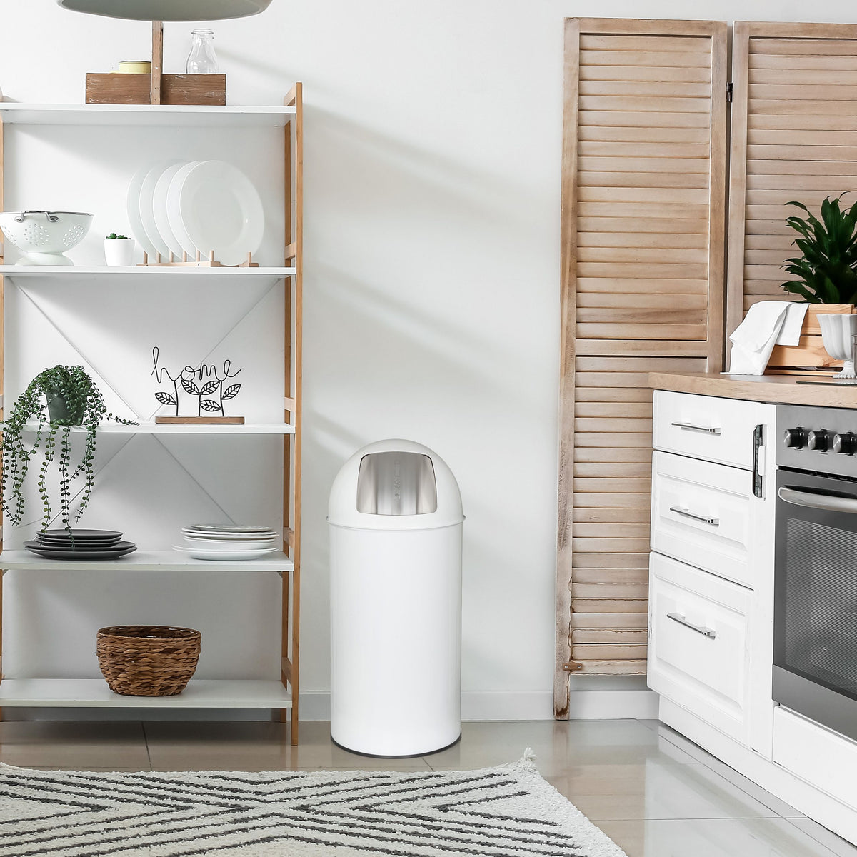 Atliekų šiukšliadėžė PUSH White 35 L
