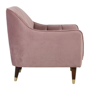 Poilsio krėslas JOANNA 84x83xH805cm, violetinės rožinės spalvos aksomas