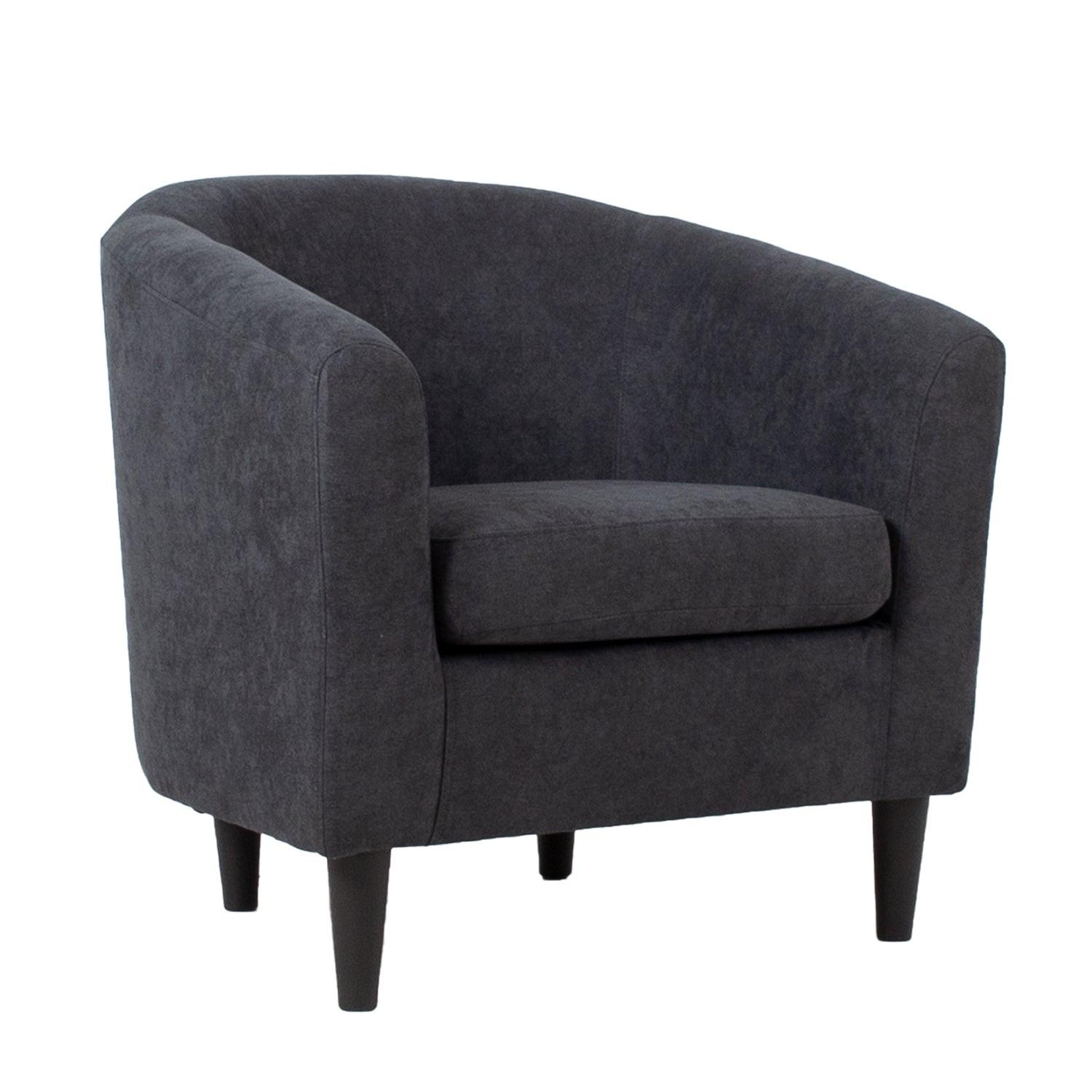 Poilsio fotelis WESTER 76x685xH74cm, tamsiai pilkas audinys