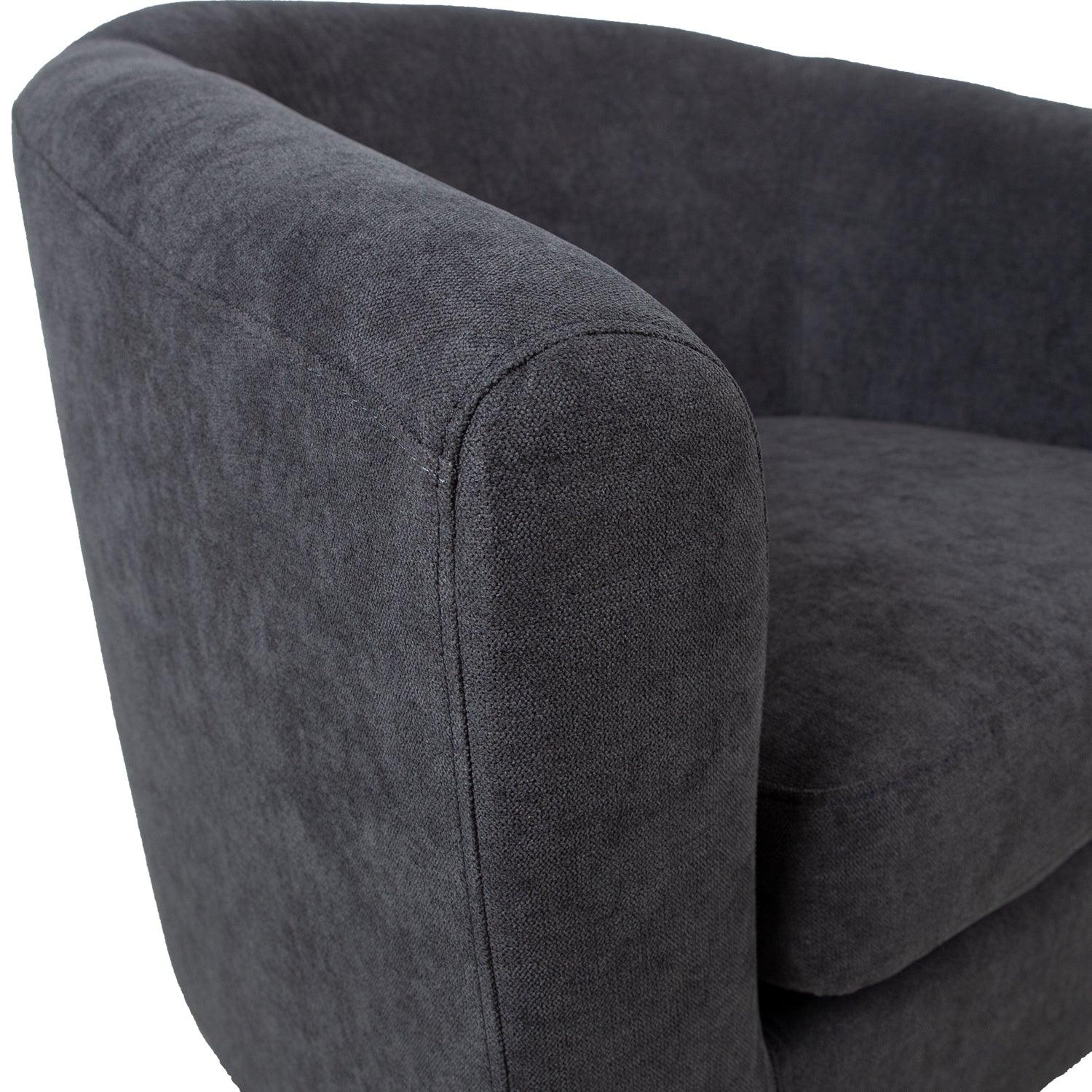 Poilsio fotelis WESTER 76x685xH74cm, tamsiai pilkas audinys